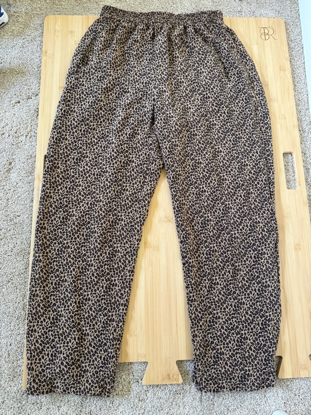 Vintage 100% Silk Leopard Pants